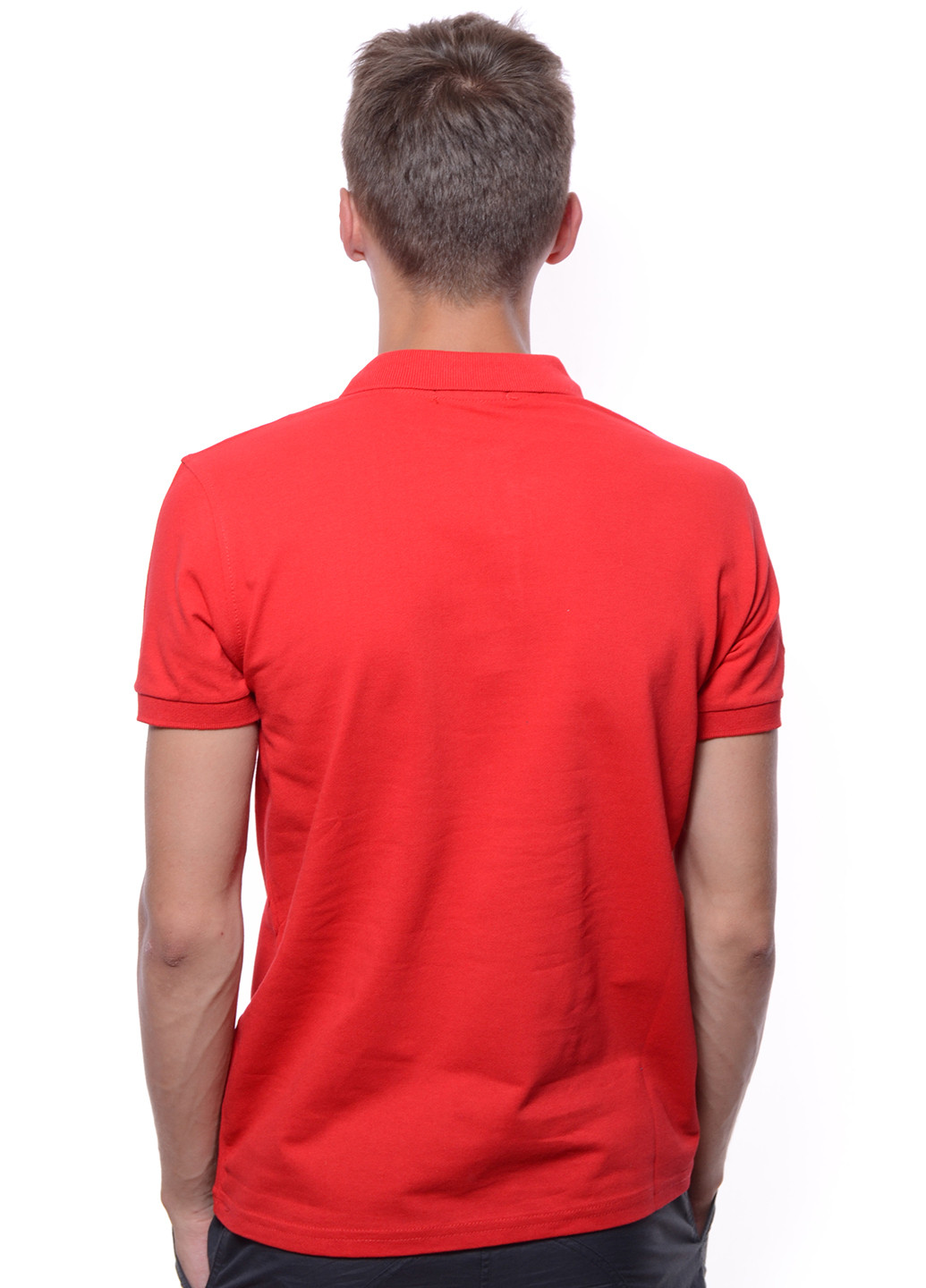 Красная футболка-поло для мужчин Kigili однотонная