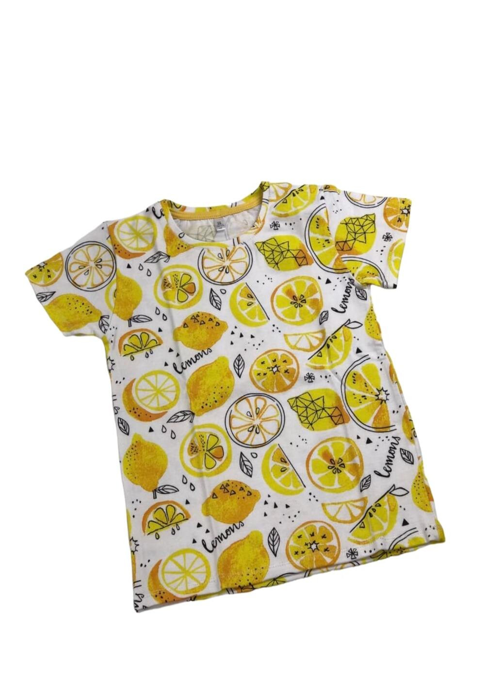 Желтая летняя футболка Убранка