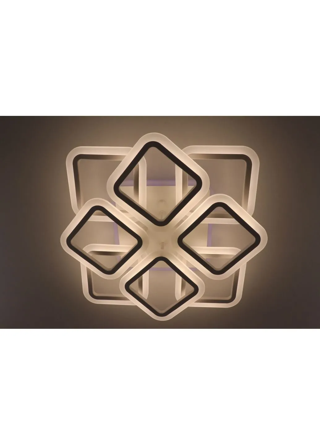 Люстра потолочная LED с пультом A2400/4+4S-RGB-wh Белый 11х50х50 см. Sunnysky (253630117)