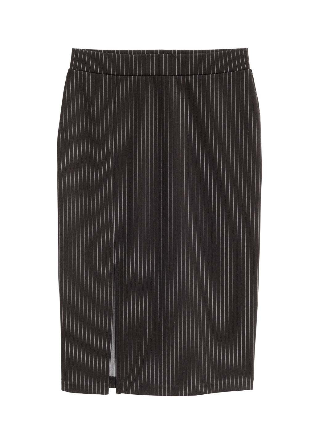 Черно-белая офисная, кэжуал в полоску юбка H&M карандаш