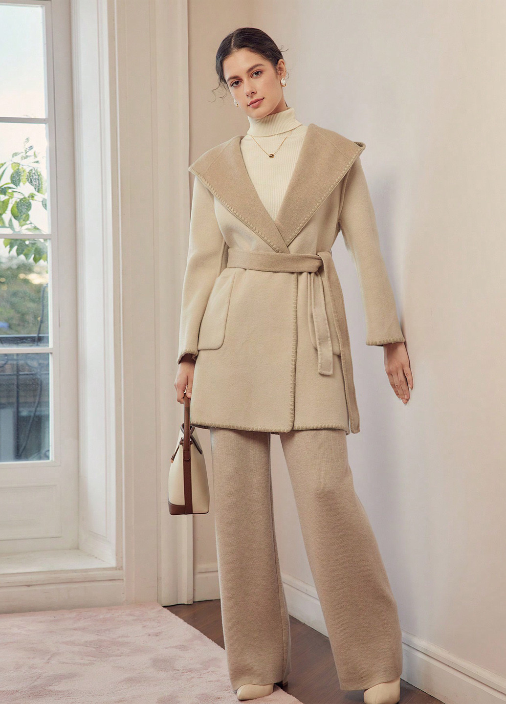 Бежеве демісезонне Пальто SHEIN