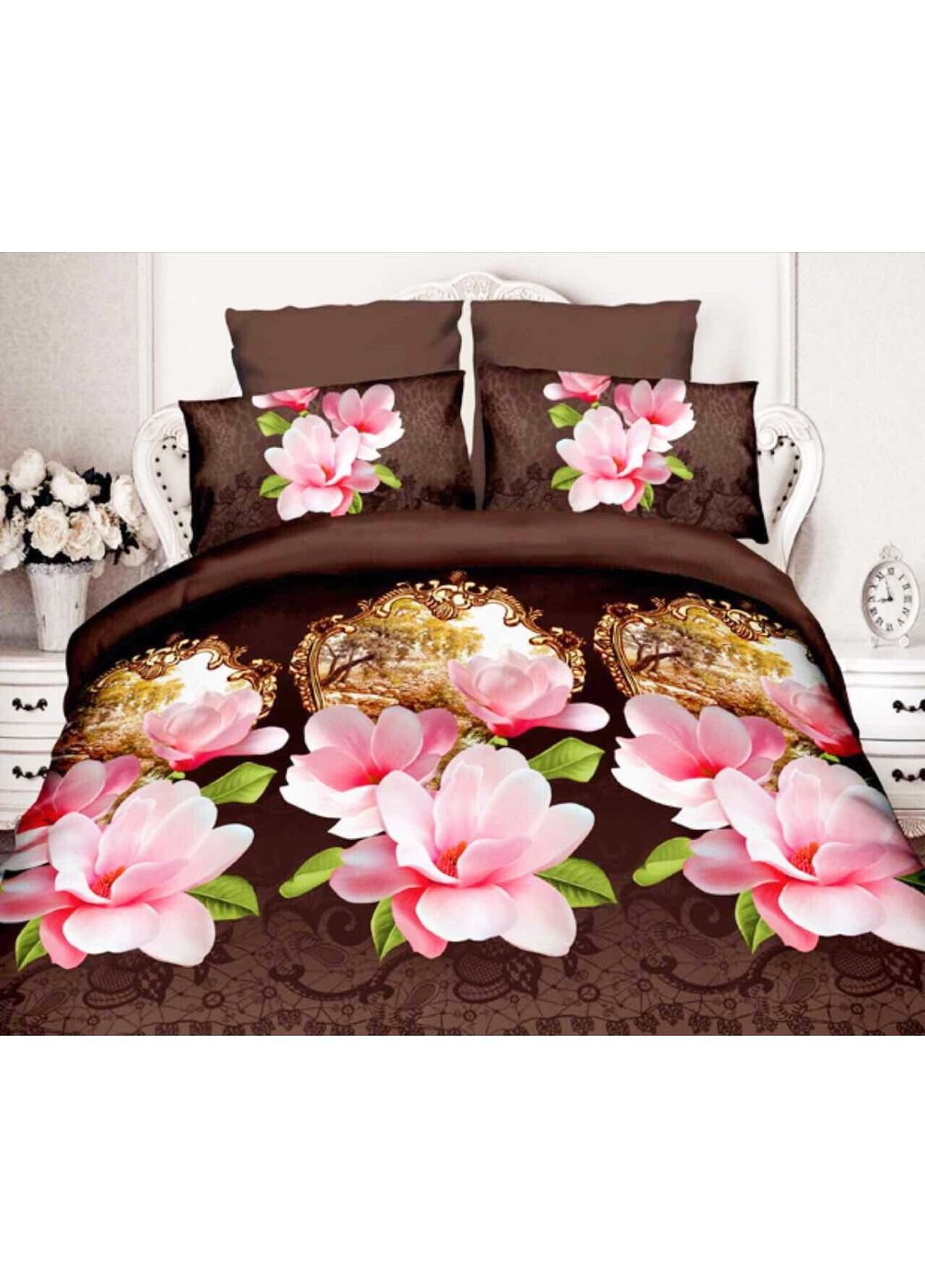 Комплект постельного белья от украинского производителя Polycotton Двуспальный 90908 Moda (253661903)