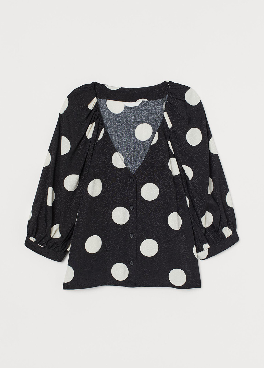 Черно-белая летняя блузка H&M