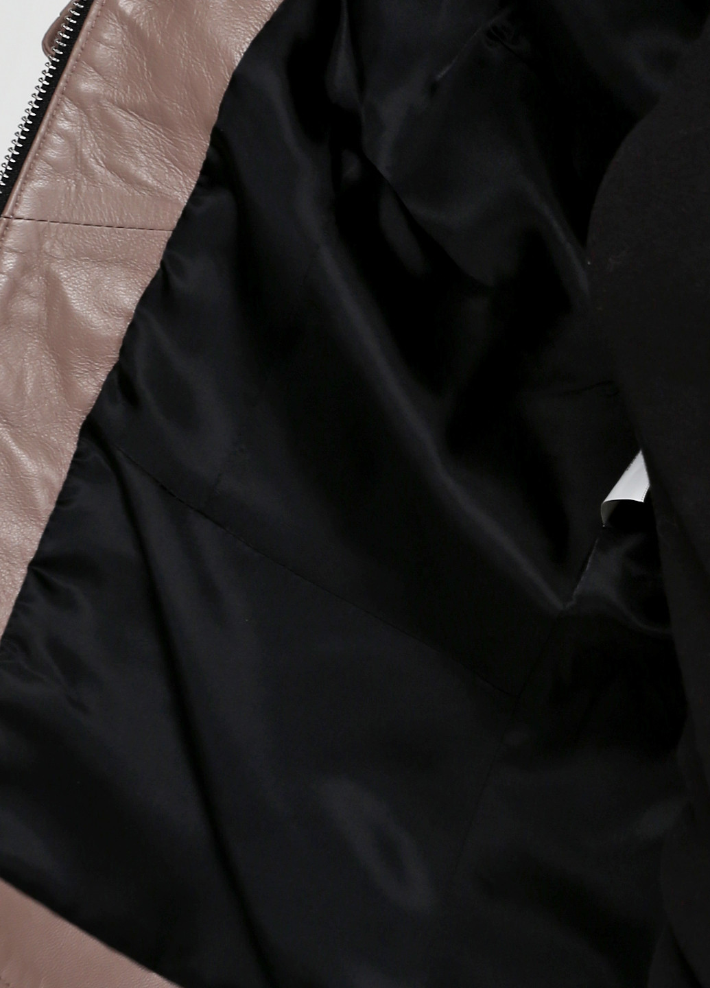 Темно-бежева демісезонна куртка кожаная Emelda