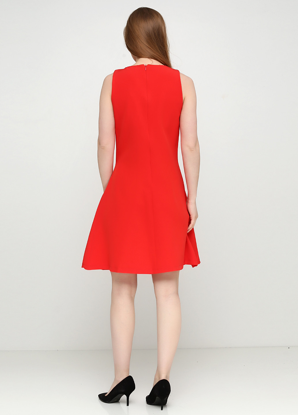 Красное кэжуал платье Everis однотонное