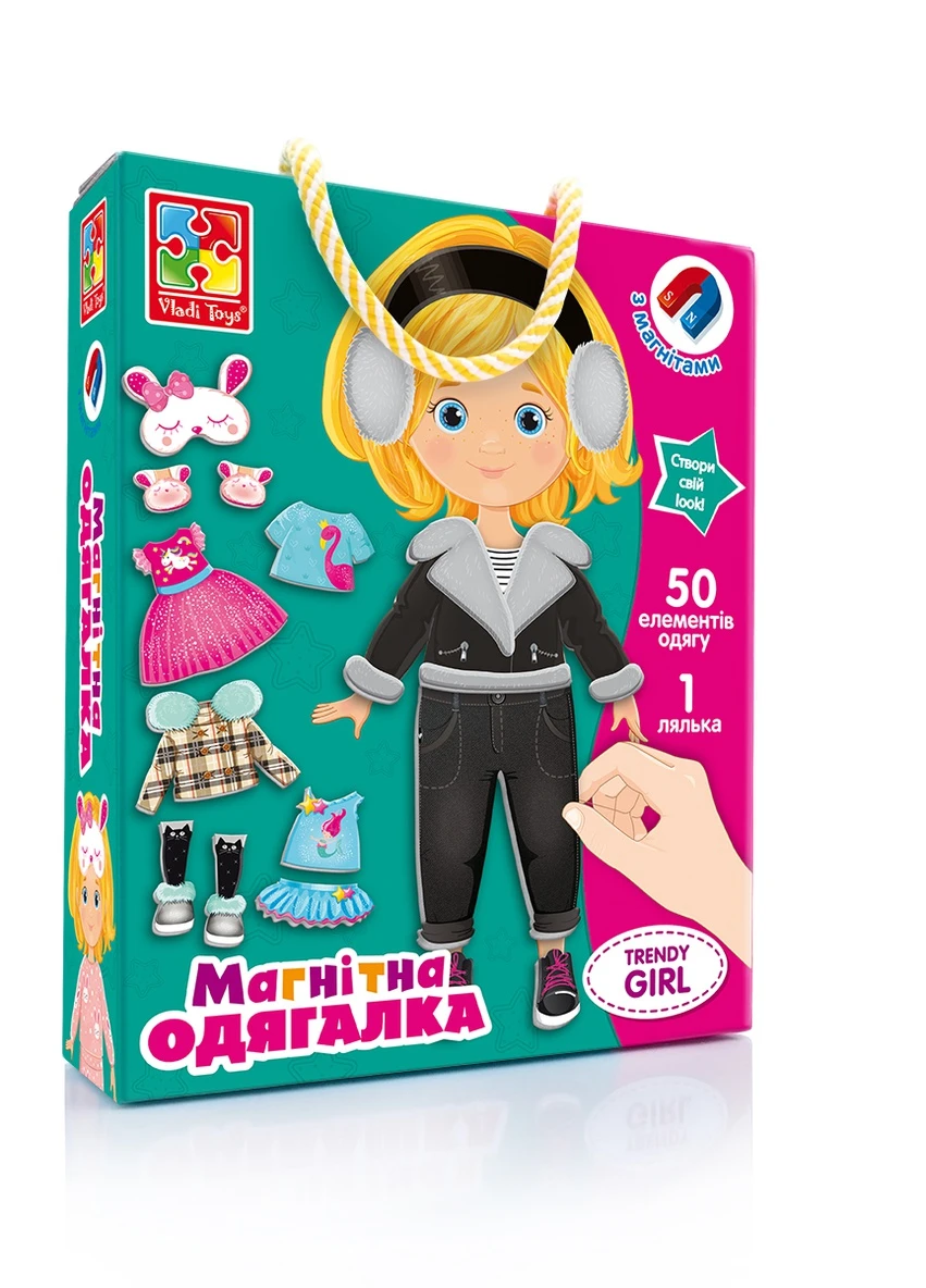 Магнитная одевашка "Trendy girl" VT3702-23 (укр) Vladi toys (255918001)