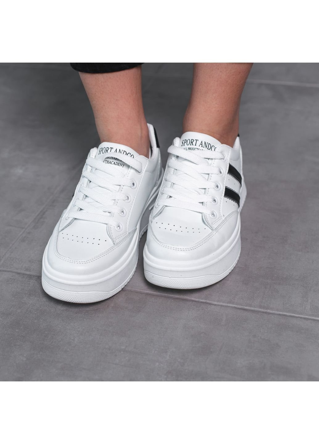 Білі осінні кросівки жіночі countess 3480 39 24,5 см білий Fashion