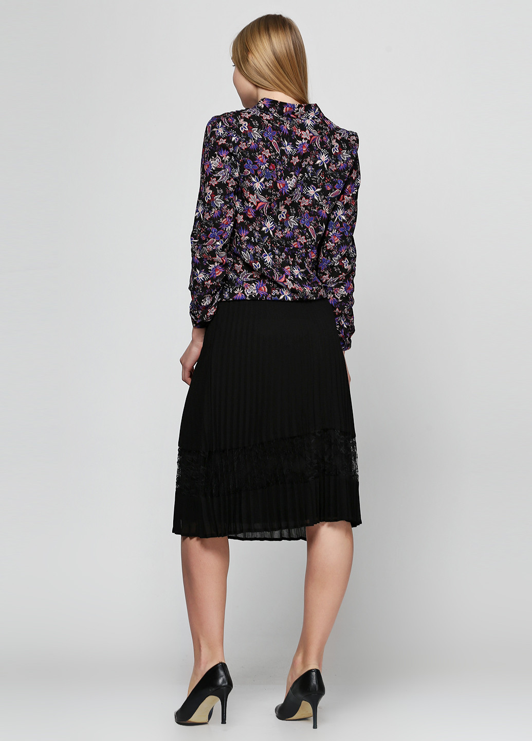 Черная кэжуал однотонная юбка Vila миди