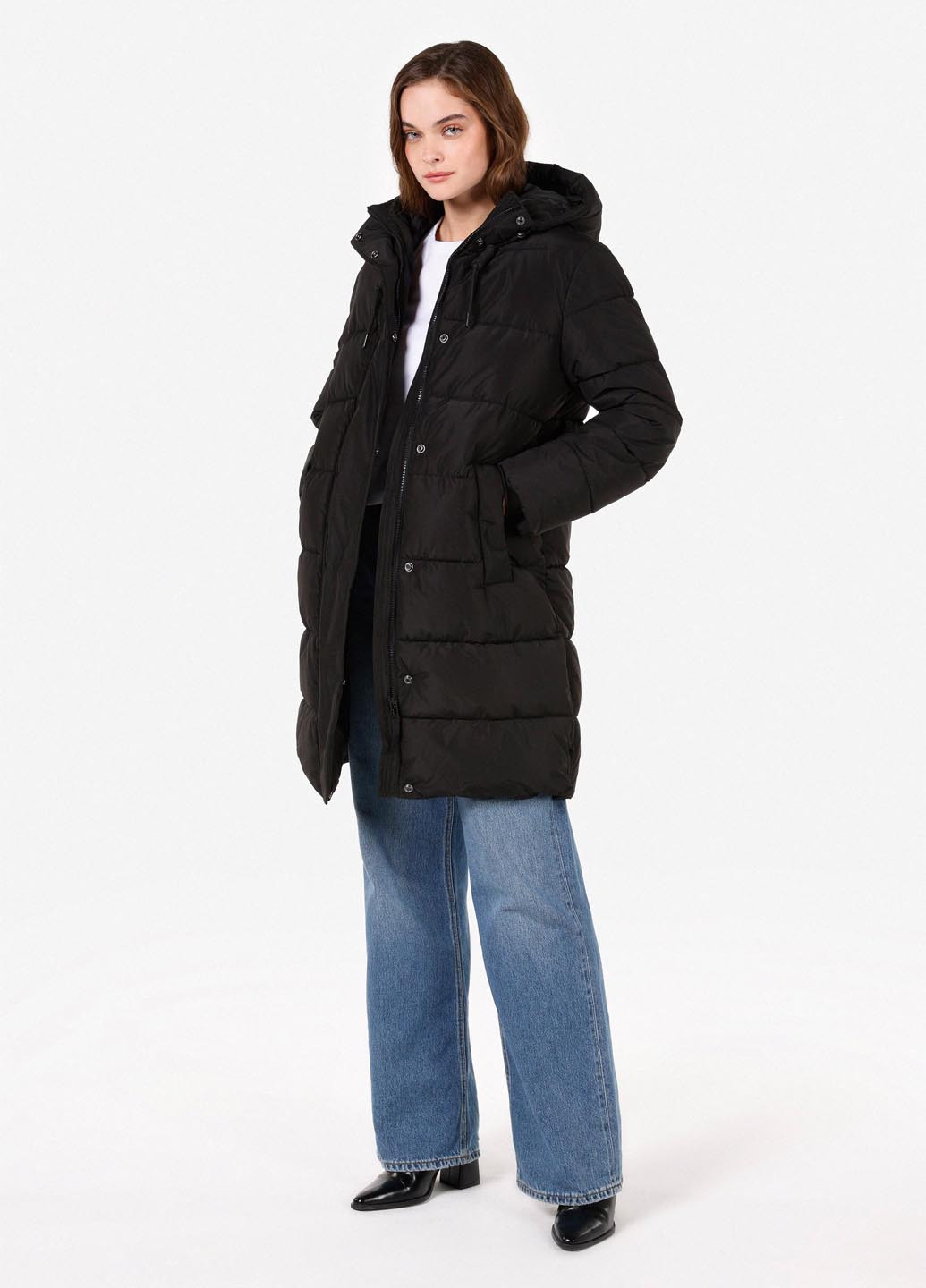 Черная зимняя куртка куртка-пальто Colin's