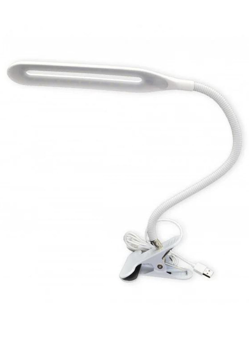 Настільна лампа світлодіодна гнучка LED BL-02 USB на прищіпці Білий (10434/2L) XO (250444275)