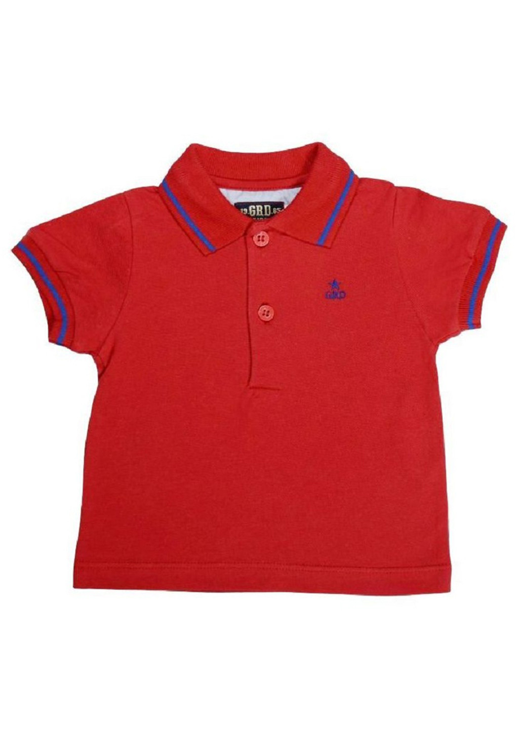 Красная детская футболка-поло для девочки Girandola с рисунком