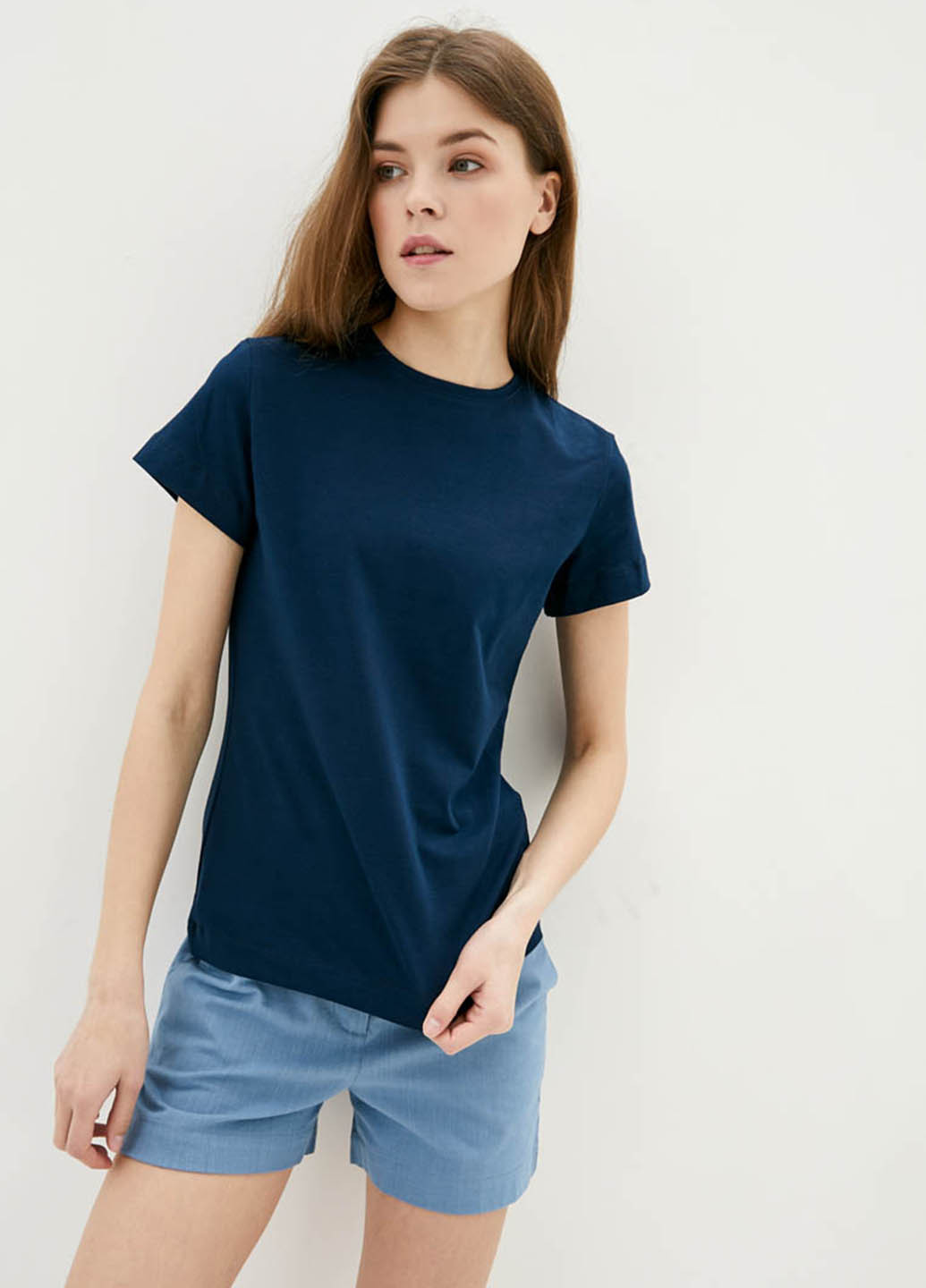 Темно-синя літня футболка Promin