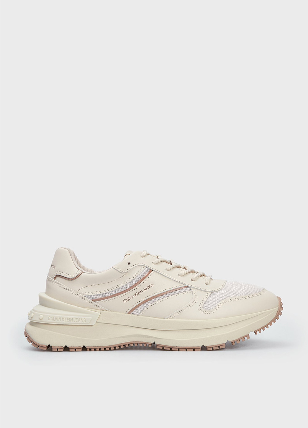 Бежевые всесезонные кроссовки Calvin Klein Jeans
