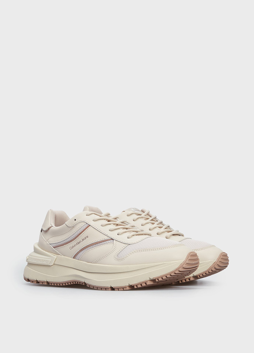 Бежевые всесезонные кроссовки Calvin Klein Jeans