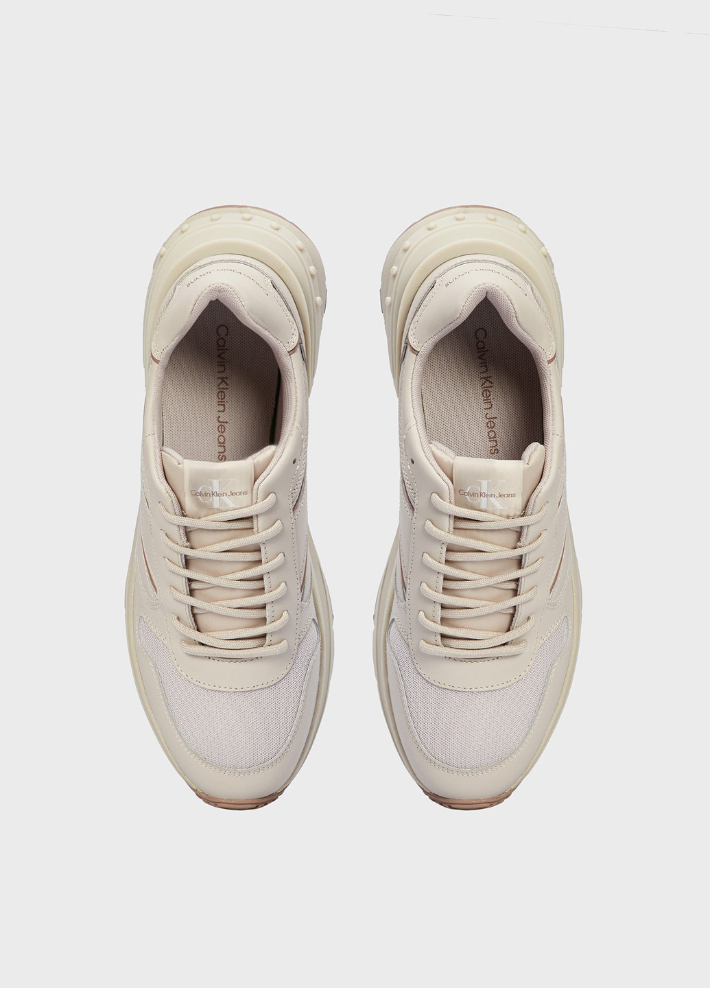 Бежевые всесезонные кроссовки Calvin Klein Jeans