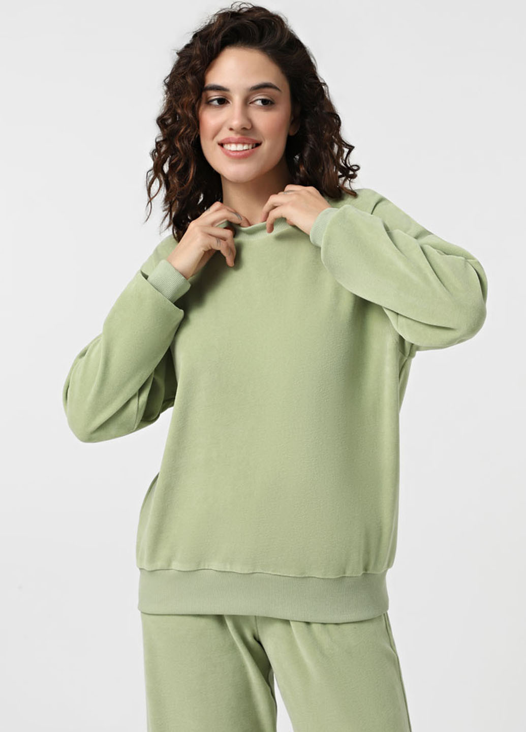 Фісташковий світшот Promin однотонний без декору (323777774)