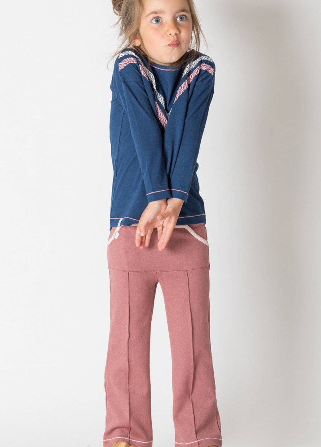 Темно-розовые кэжуал демисезонные прямые брюки Alba
