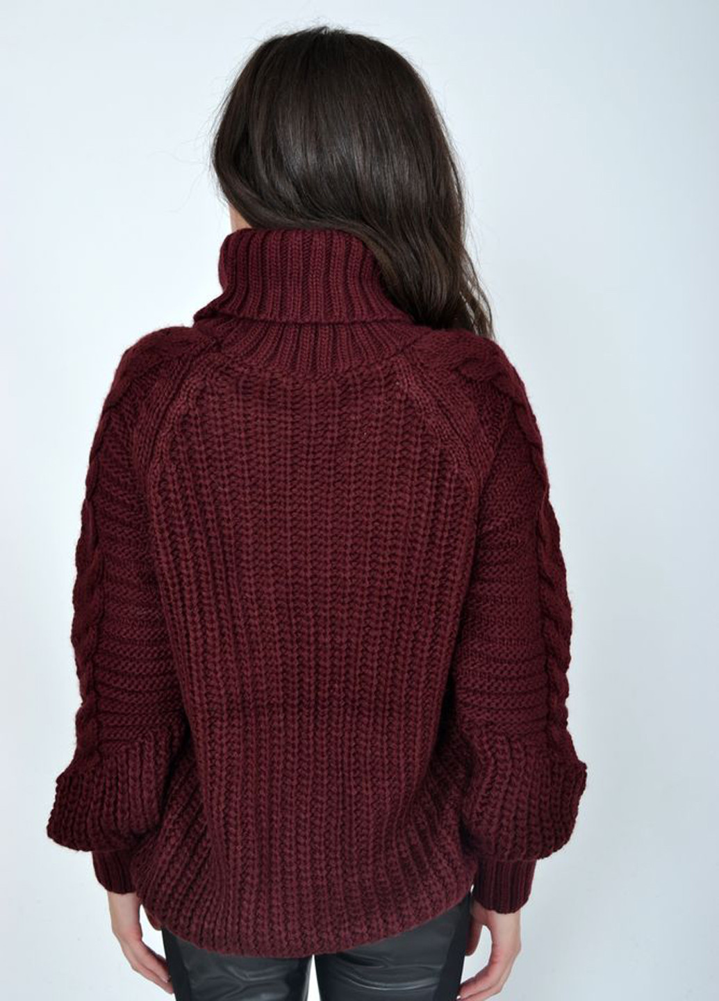 Бордовий зимовий светр Ager