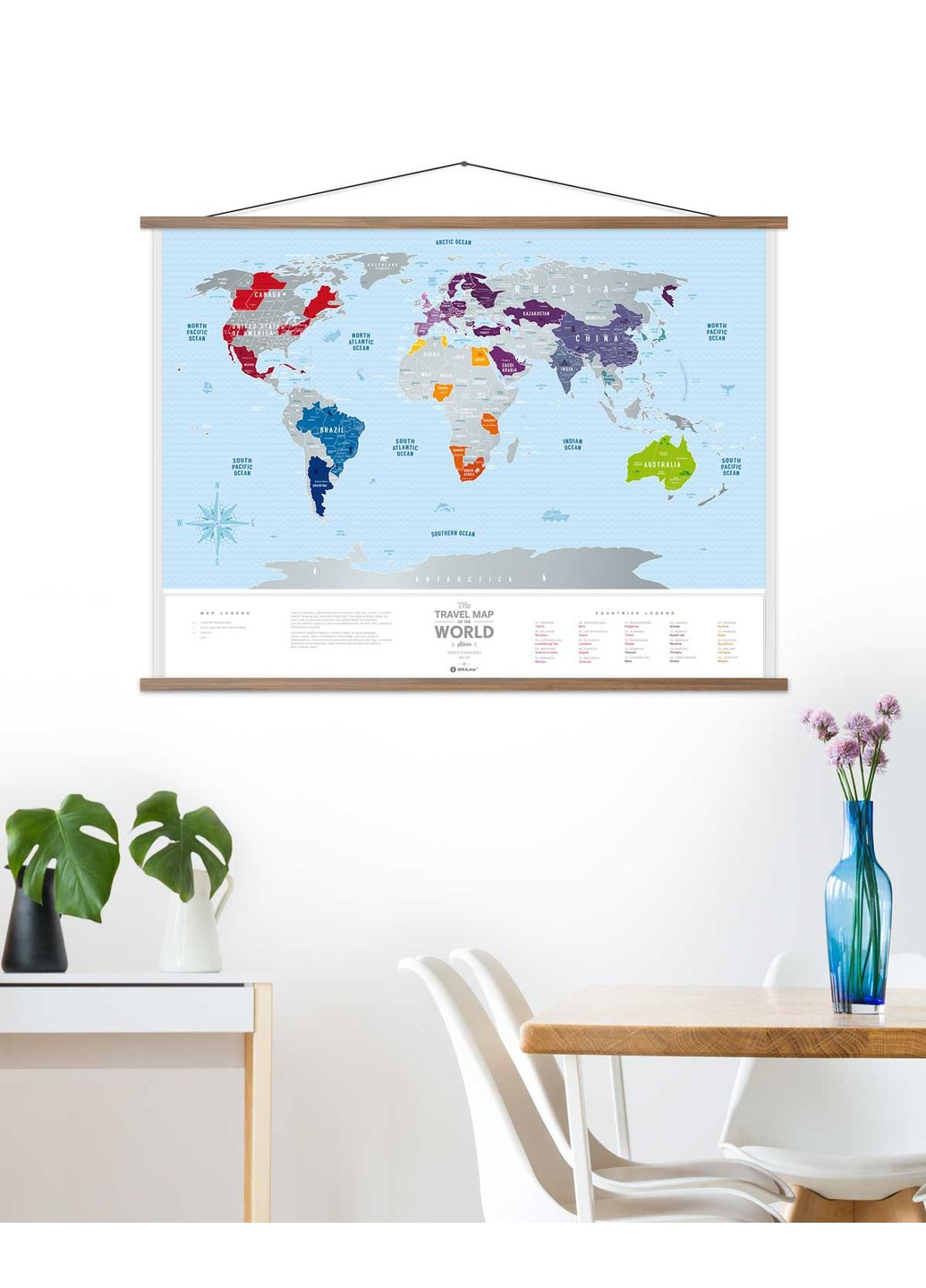 Скретч карта cвіту "Travel Map Silver World" (тубус) 1DEA.me (254288754)