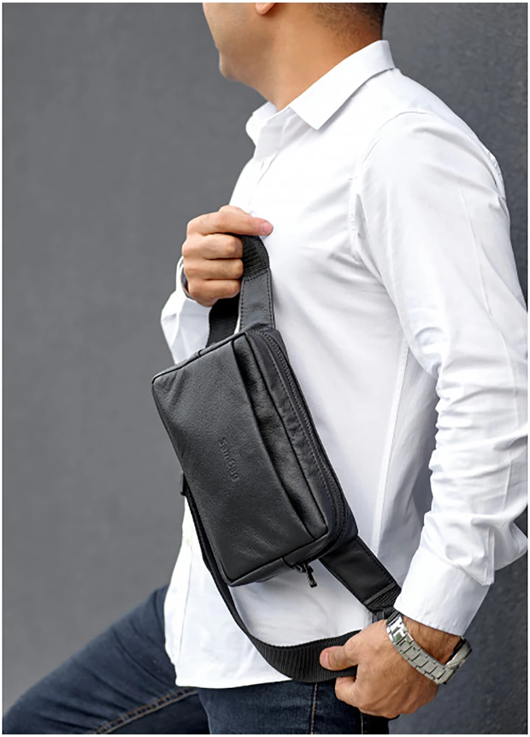 Мужская сумка бананка 24х16х6 см Sambag (250096922)