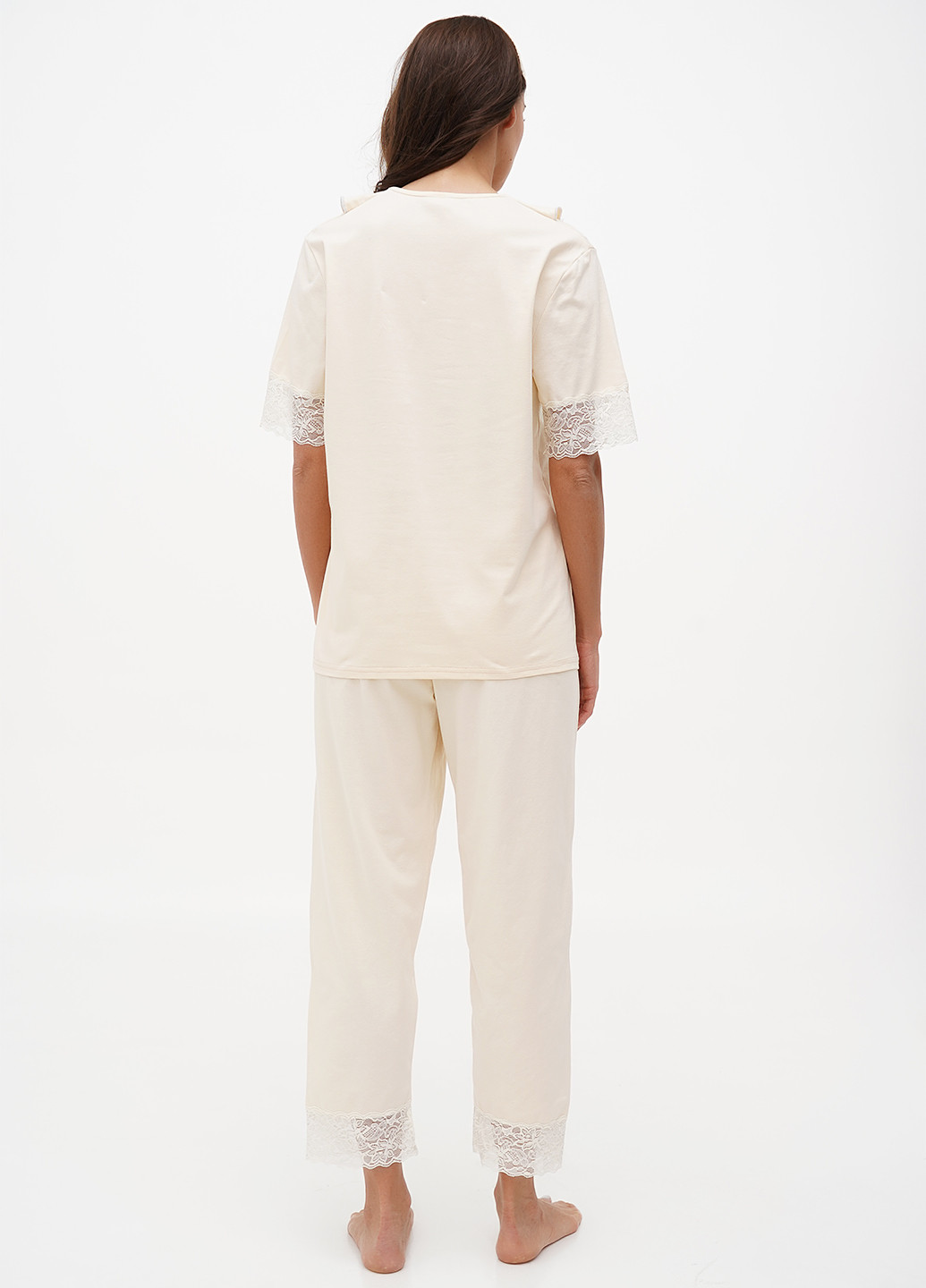 Молочная летняя пижама (футболка, брюки) футболка + брюки Lucci