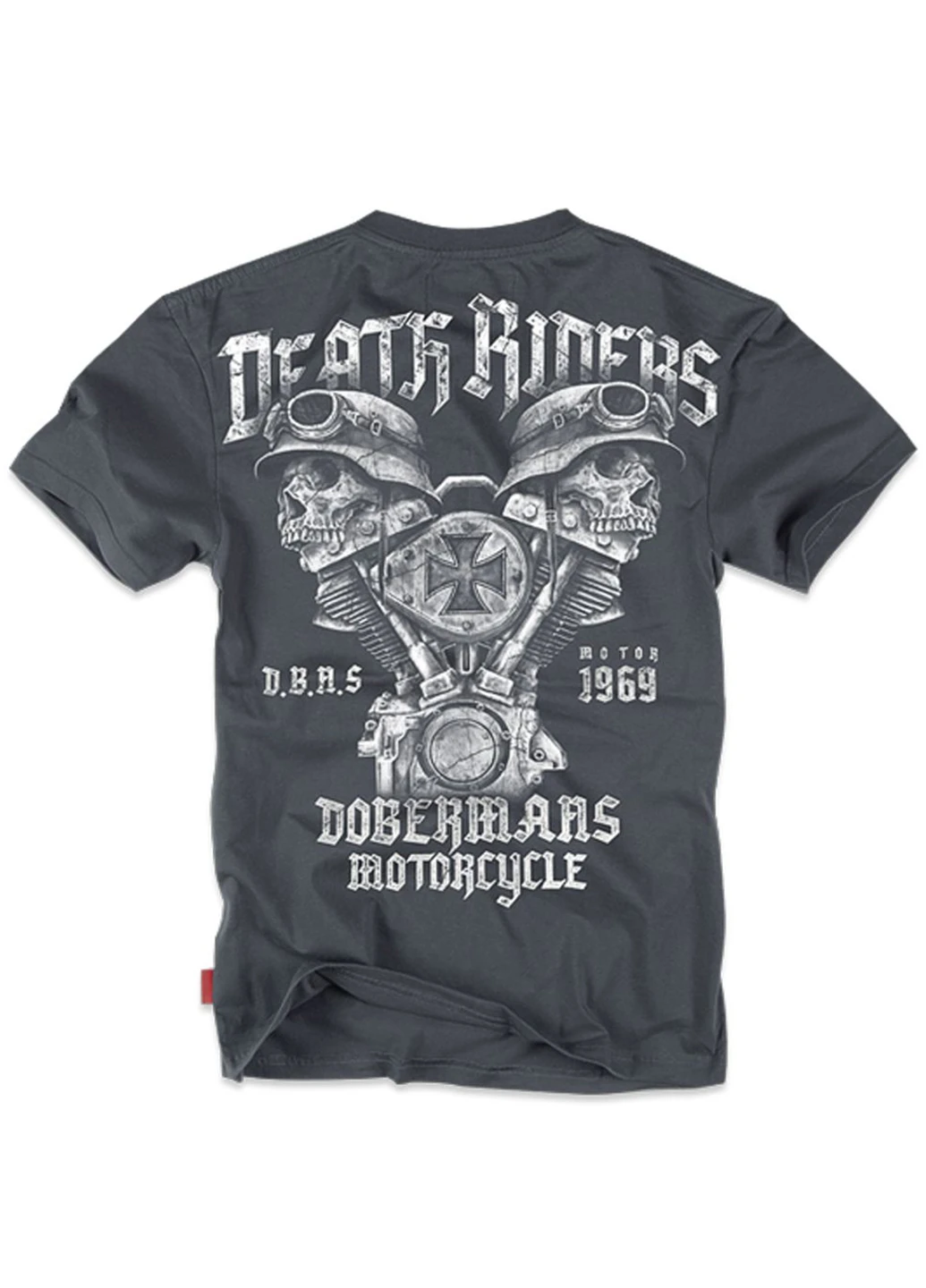 Сіра футболка dobermans death rider ts117sl Dobermans Aggressive