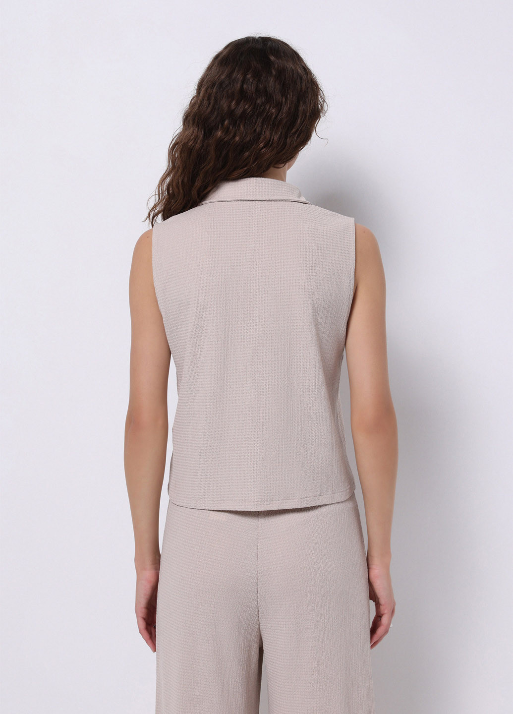 Бежевая кэжуал рубашка однотонная Colin's