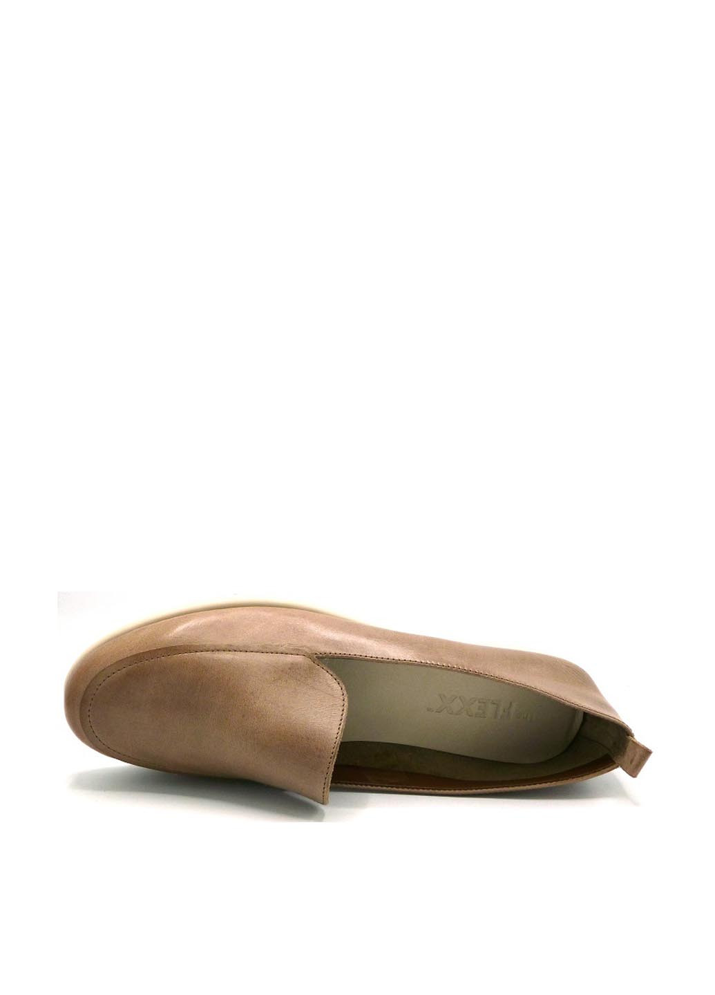 Туфлі Flexx однотонні світло-коричневі кежуали