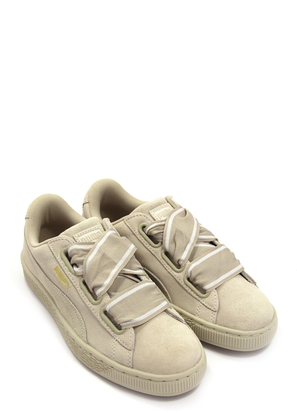 Бежеві жіночі кеди suede heart satin ii Puma
