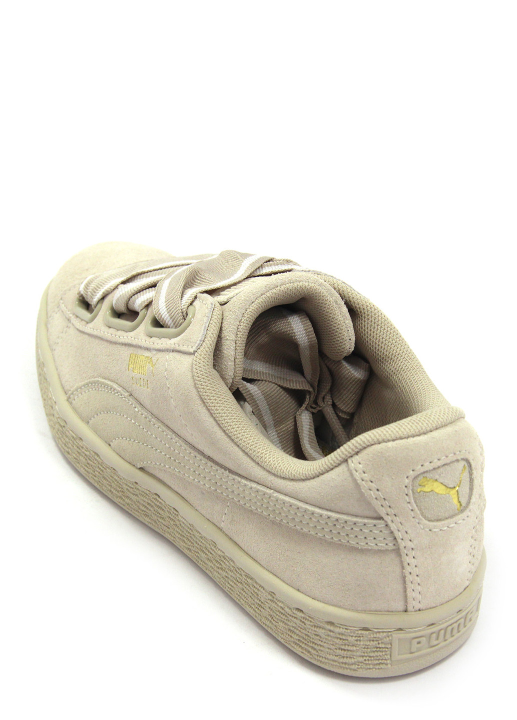 Бежеві жіночі кеди suede heart satin ii Puma