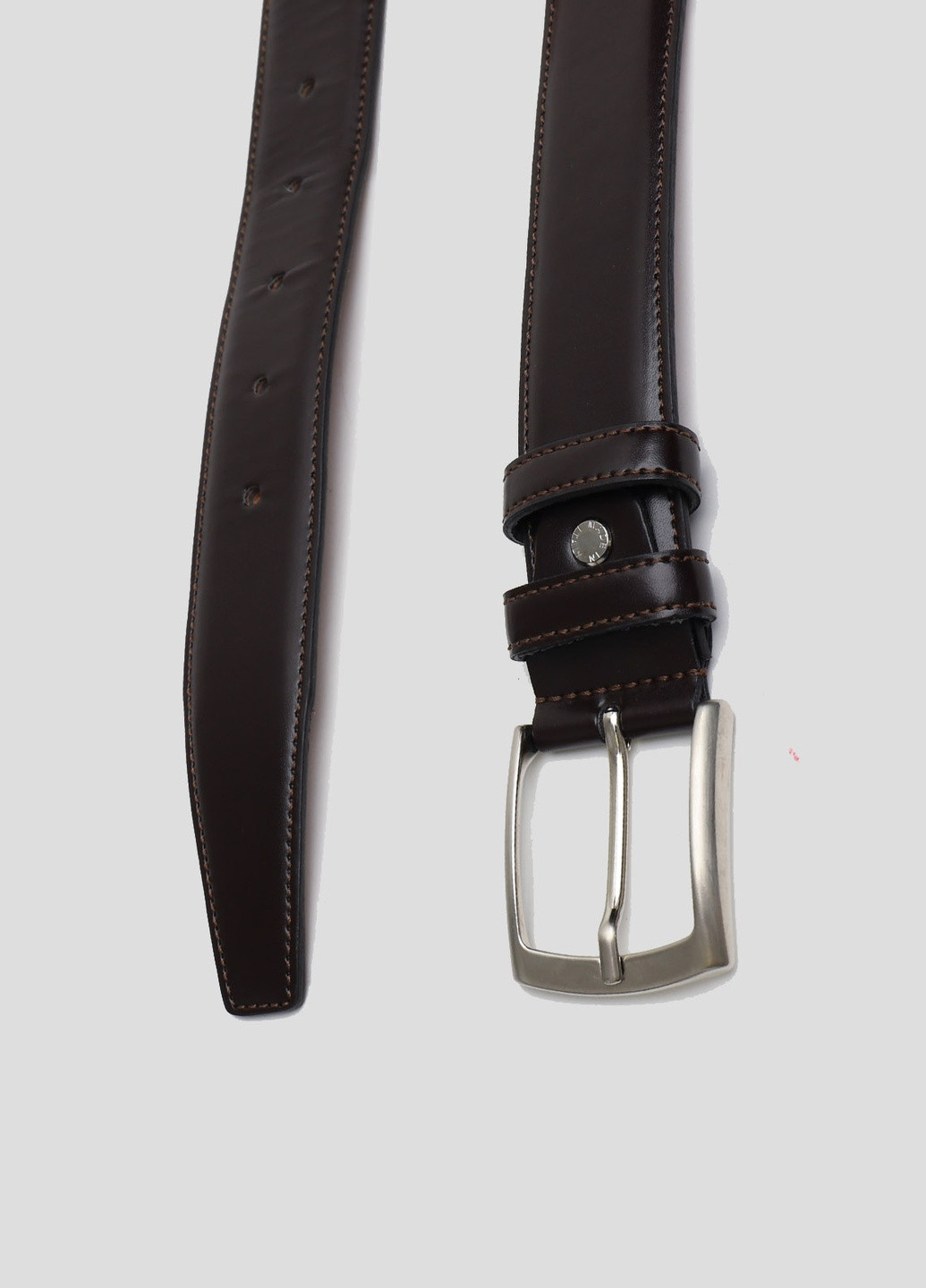 Темно-серый кожаный ремень Made in Italy (238211077)