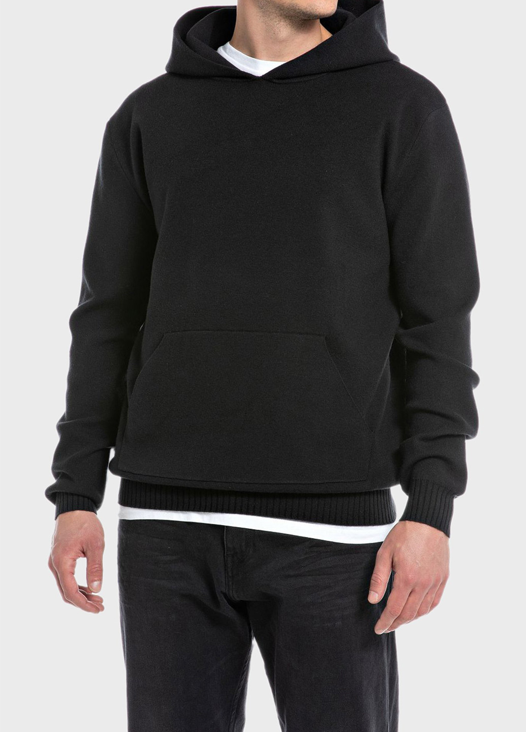 Черный зимний свитер Replay