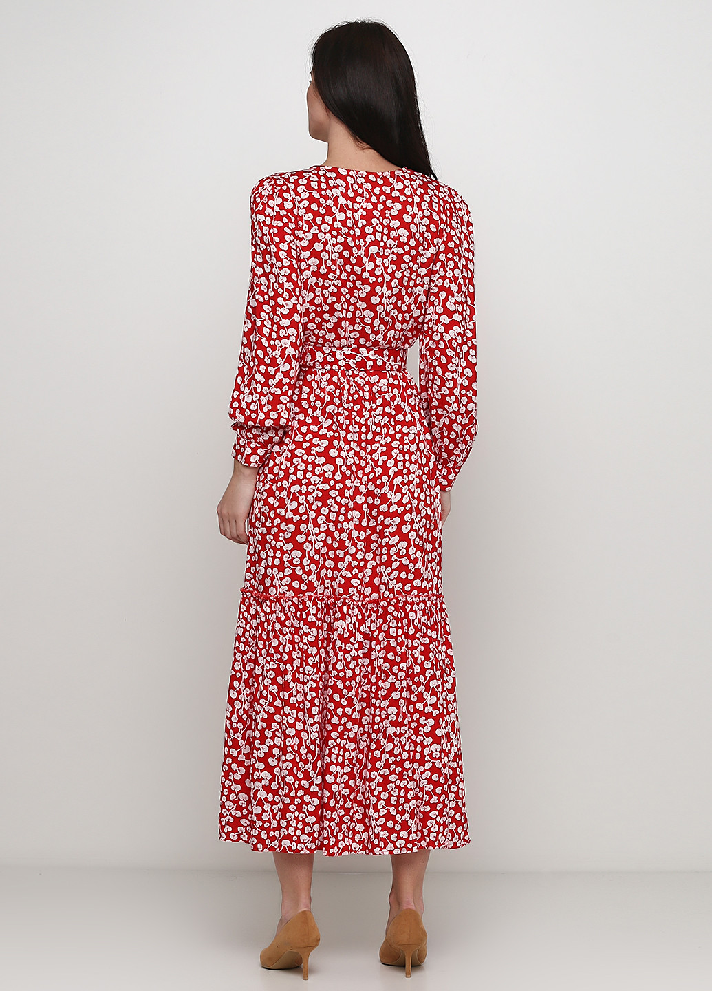 Красное кэжуал платье а-силуэт MCG Collection