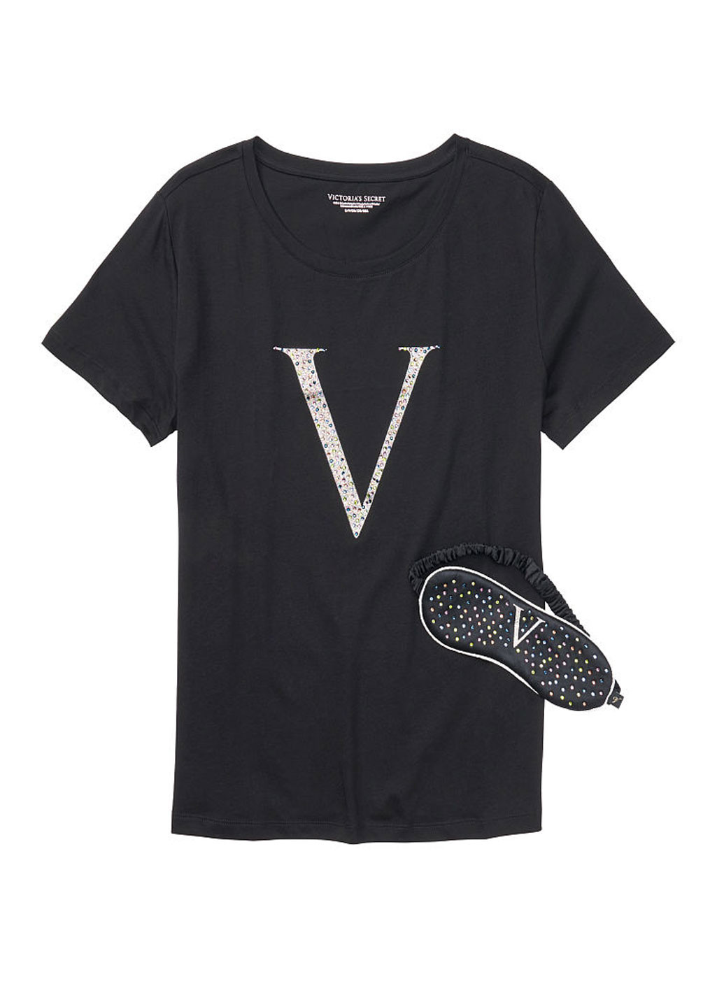 Черная всесезон комплект (футболка, маска) Victoria's Secret
