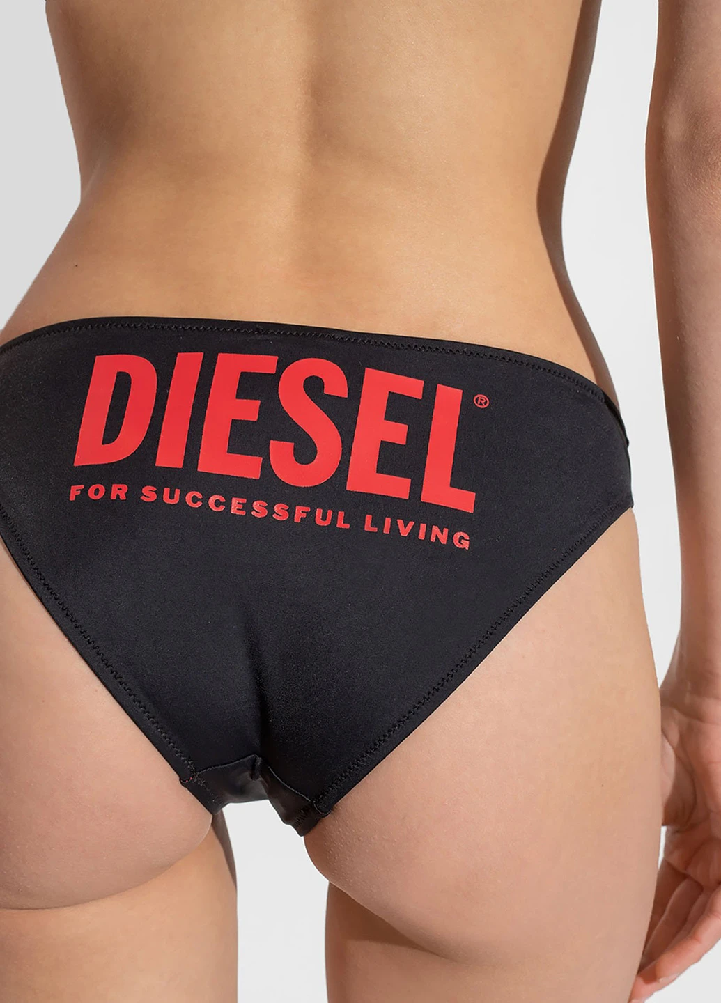 Черные купальные трусики с логотипом Diesel