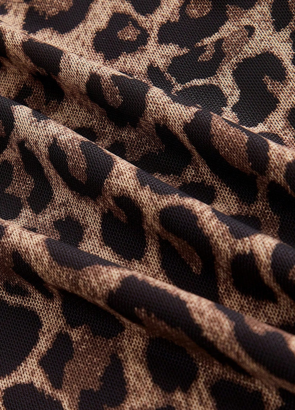 Коричнева кежуал сукня силуетна, з відкритими плечима SHEIN леопардовий