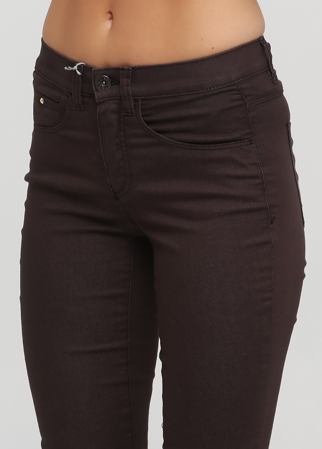 Темно-коричневые кэжуал демисезонные зауженные брюки BSH