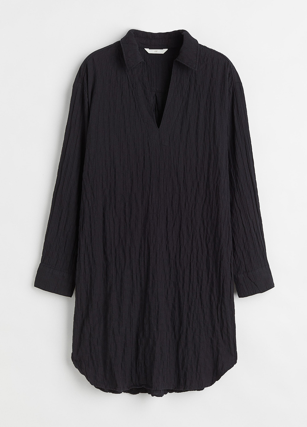 Черное кэжуал платье а-силуэт H&M однотонное