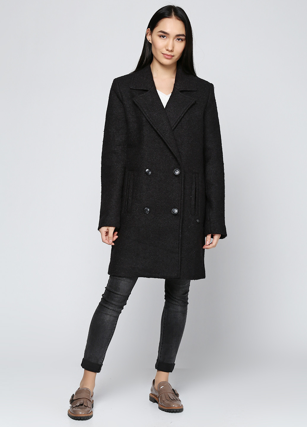 Черное демисезонное Пальто Tom Tailor