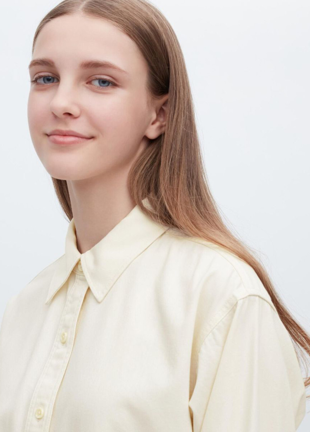 Молочна кежуал сукня сукня-сорочка Uniqlo однотонна