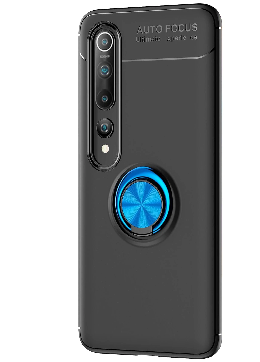 TPU чохол ColorRing під магнітний тримач (opp) для Xiaomi Mi 10 / Mi 10 Pro Чорний / Синій (is_00000035400_4) Deen (237834943)