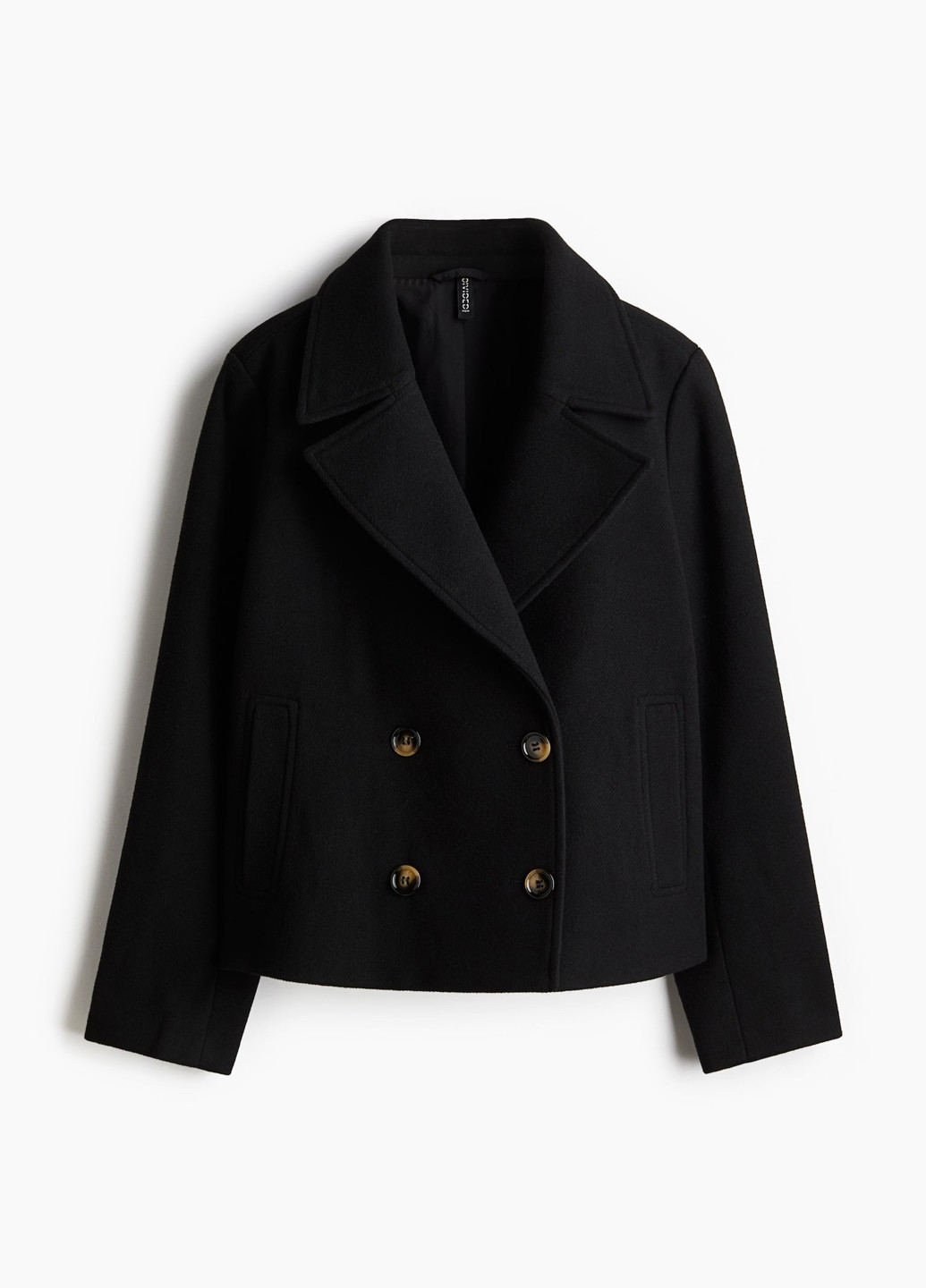 Чорне демісезонне Пальто бушлат H&M