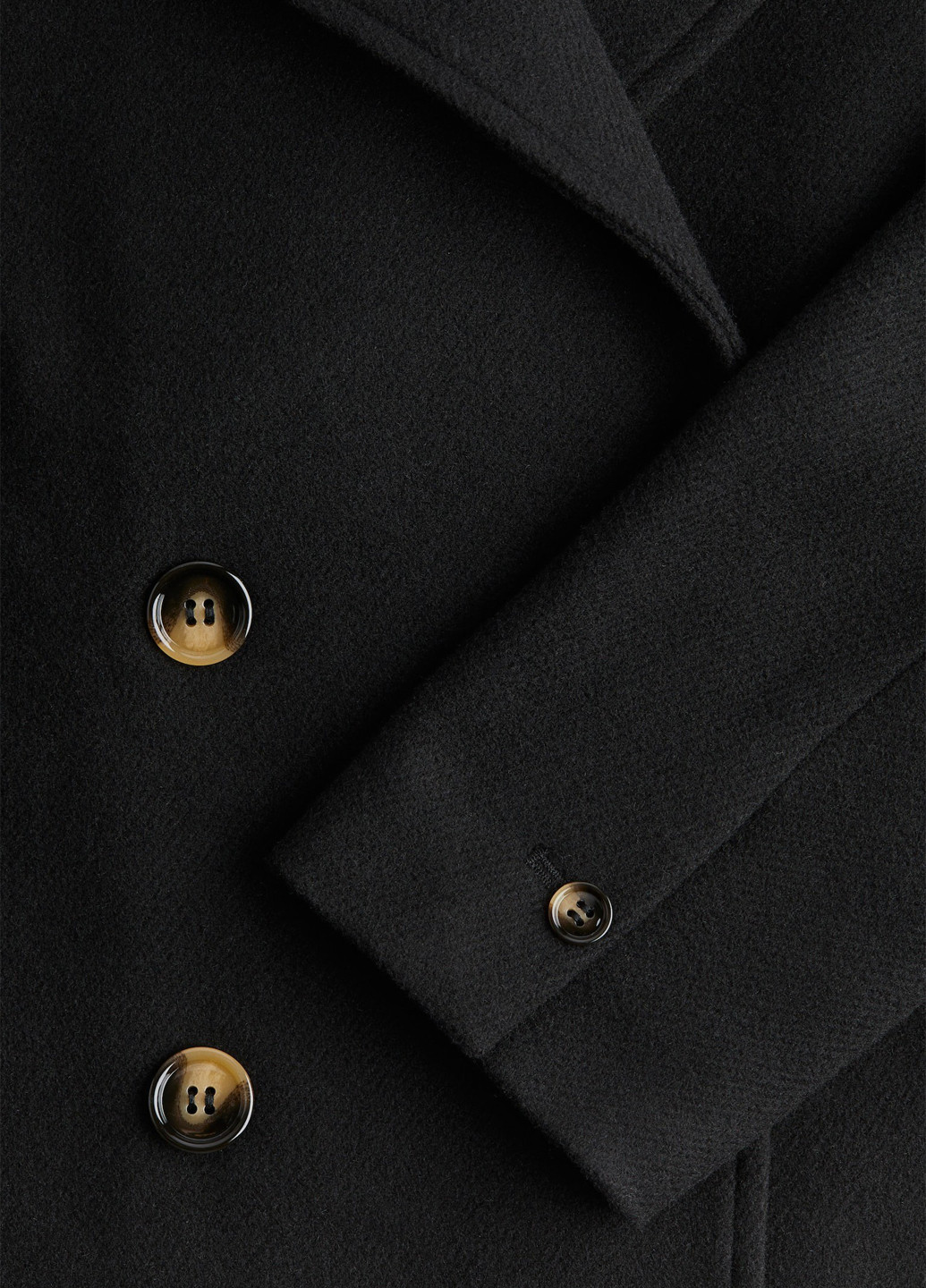 Чорне демісезонне Пальто бушлат H&M