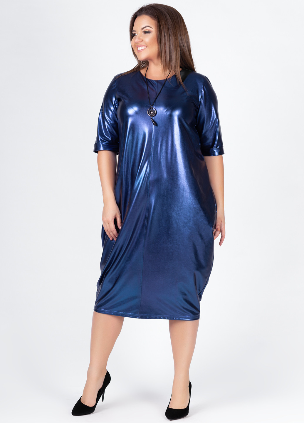 Темно-синее кэжуал платье Charm Collection однотонное
