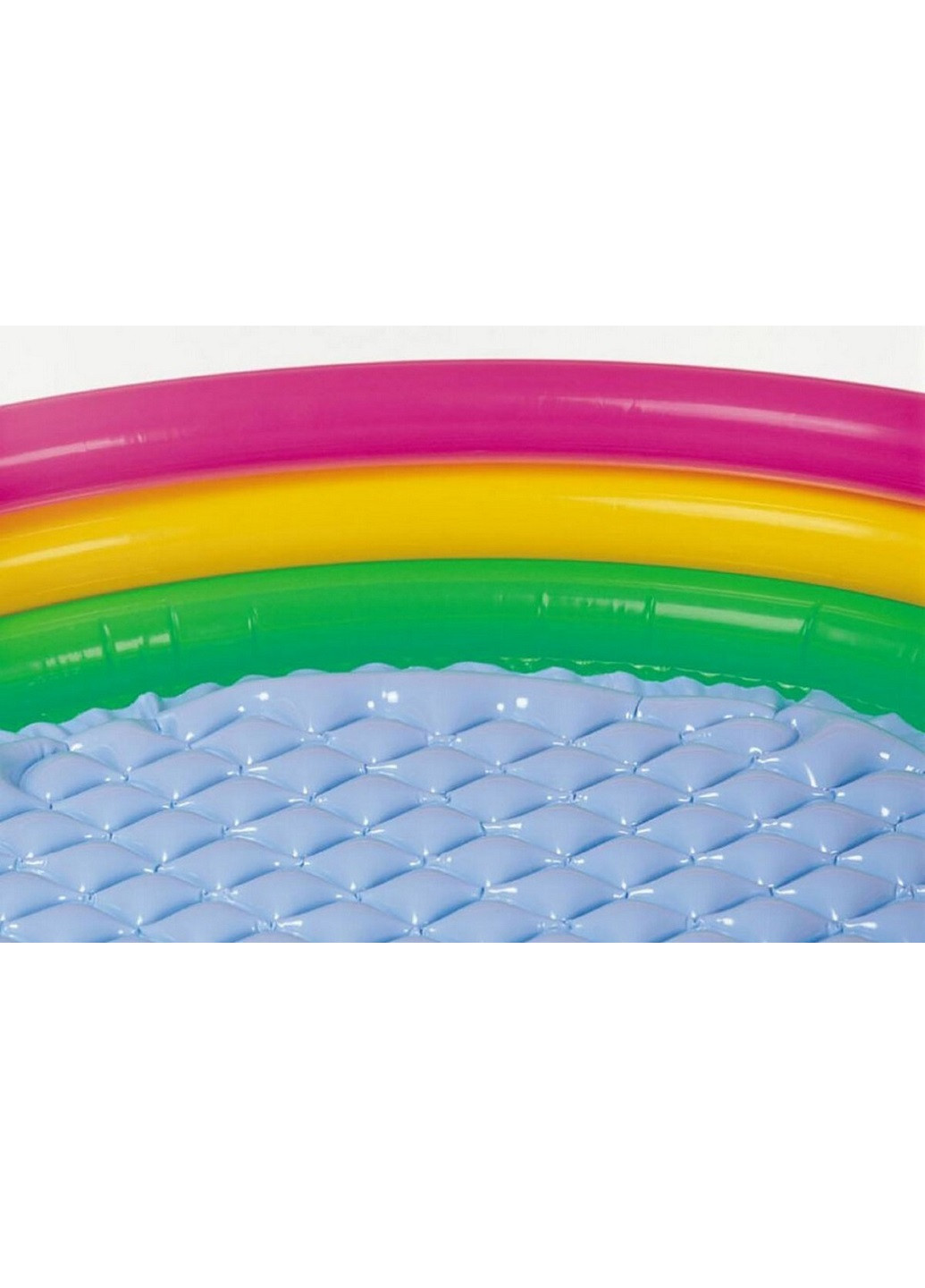Дитячий надувний басейн 299 л 147 х 33 см різнокольоровий з надувним дном для відпочинку (82612-Нов) Unbranded (253328765)