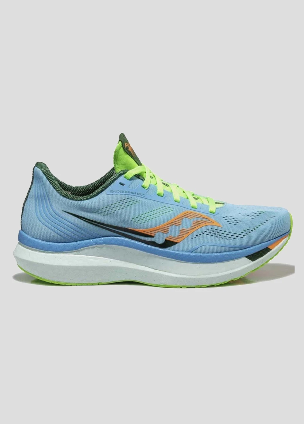 Синие всесезонные голубые текстильные кроссовки для бега endorphin pro Saucony