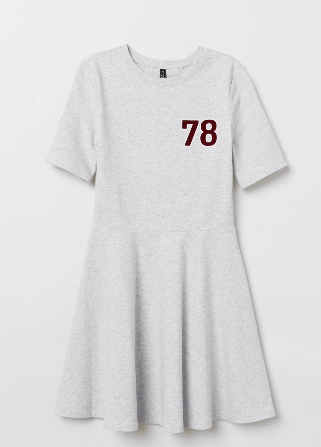Світло-сіра кежуал сукня H&M з написами