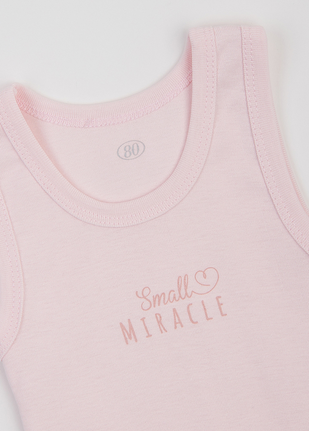 Рожевий демісезонний комплект (майка, трусики) Фламинго