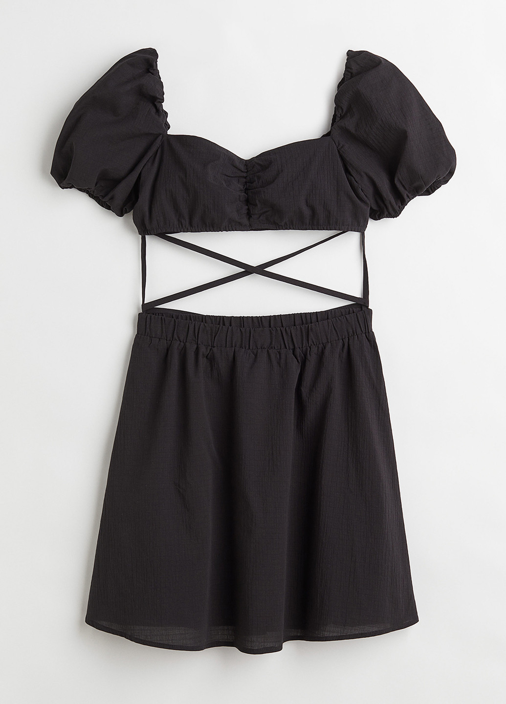 Черное кэжуал платье H&M однотонное