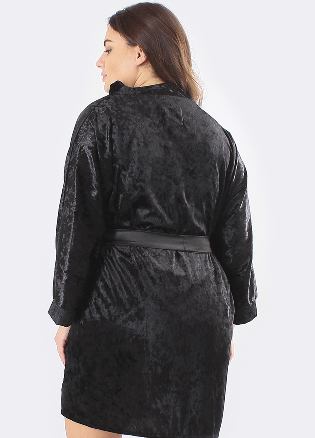 Бордовый демисезонный комплект (топ, шорты, халат) Ghazel